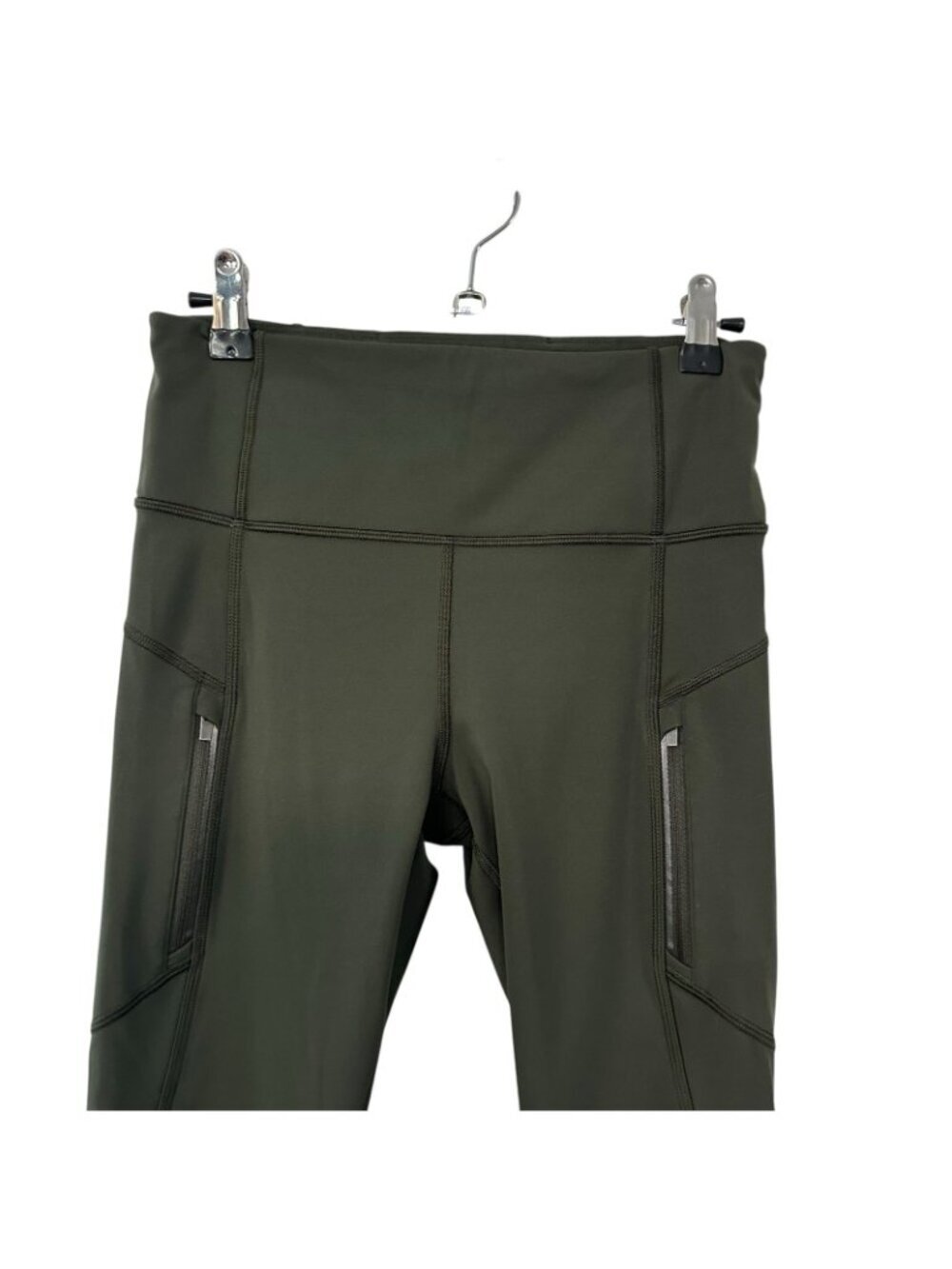 Athleta Rainier High Rise Legging High compression Brushed Interior Green Small - Picture 3 of 7